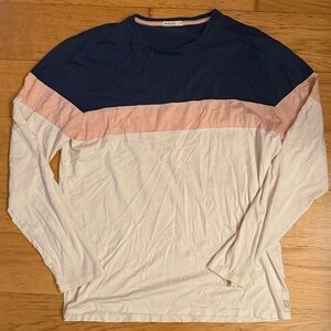 Marine Layer Long Sleeve Color block Shirt